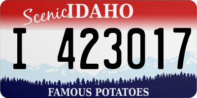 ID license plate I423017