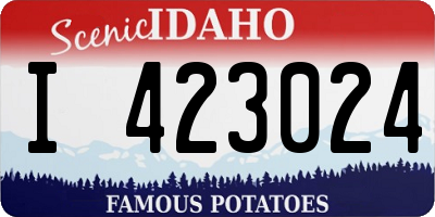 ID license plate I423024