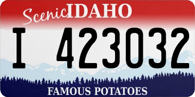 ID license plate I423032