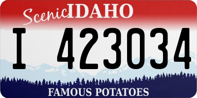 ID license plate I423034