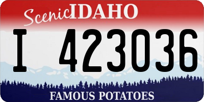 ID license plate I423036