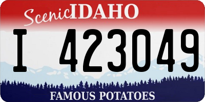 ID license plate I423049