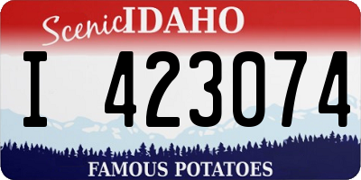 ID license plate I423074