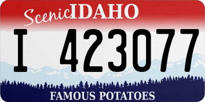 ID license plate I423077