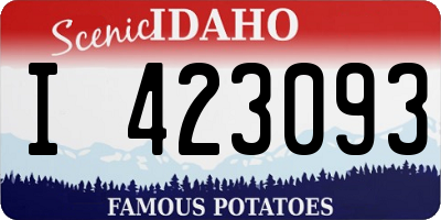 ID license plate I423093