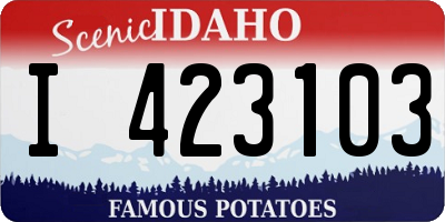 ID license plate I423103
