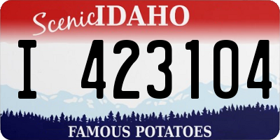 ID license plate I423104