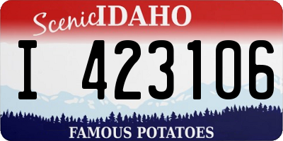 ID license plate I423106