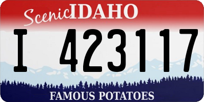 ID license plate I423117