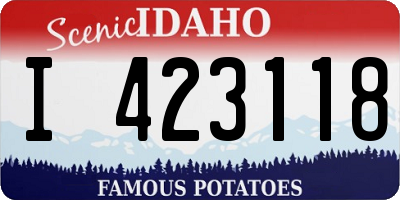 ID license plate I423118