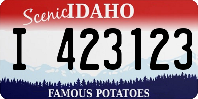 ID license plate I423123