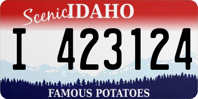 ID license plate I423124