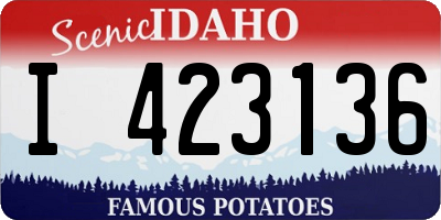 ID license plate I423136