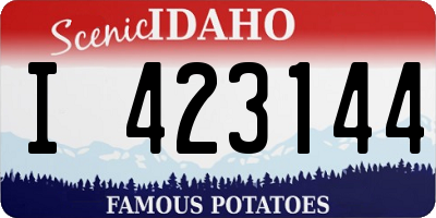 ID license plate I423144