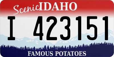 ID license plate I423151