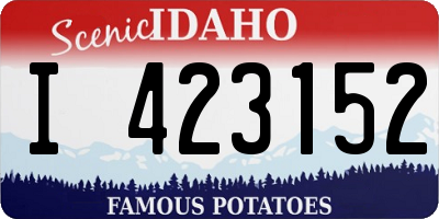 ID license plate I423152
