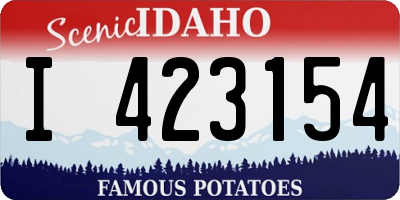ID license plate I423154