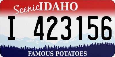 ID license plate I423156