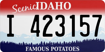 ID license plate I423157