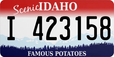 ID license plate I423158