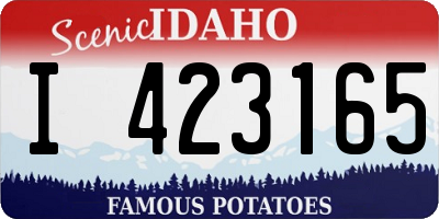 ID license plate I423165