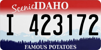 ID license plate I423172