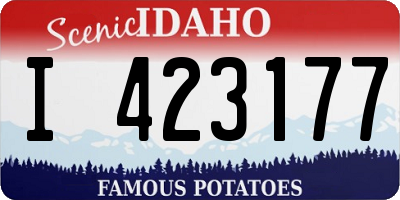 ID license plate I423177