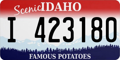 ID license plate I423180
