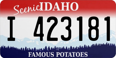 ID license plate I423181