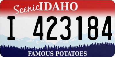ID license plate I423184