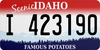 ID license plate I423190