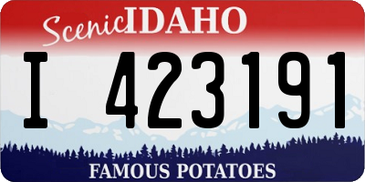 ID license plate I423191