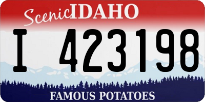 ID license plate I423198