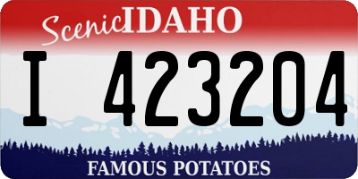 ID license plate I423204