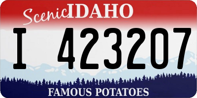 ID license plate I423207