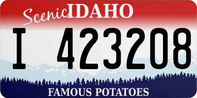 ID license plate I423208