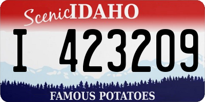 ID license plate I423209
