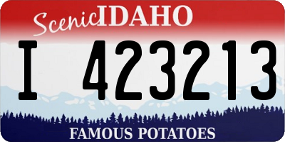 ID license plate I423213
