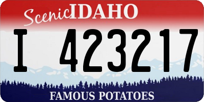 ID license plate I423217