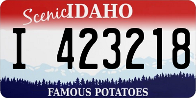 ID license plate I423218