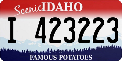 ID license plate I423223