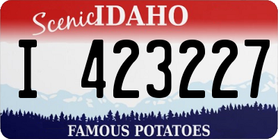 ID license plate I423227