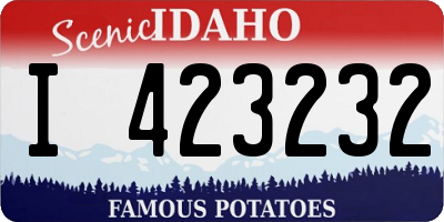 ID license plate I423232