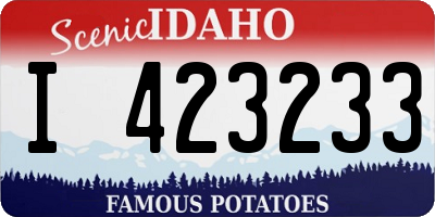 ID license plate I423233