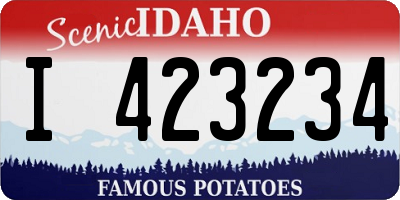 ID license plate I423234