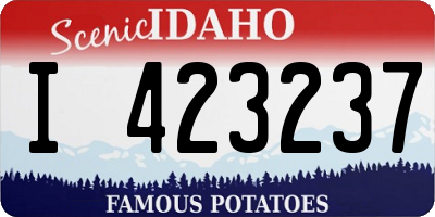 ID license plate I423237