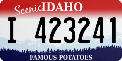 ID license plate I423241