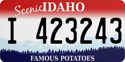 ID license plate I423243