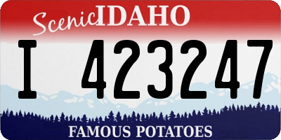 ID license plate I423247