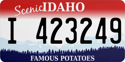 ID license plate I423249